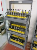 Rack w/ [27] BT 40 Taper Tool Holders