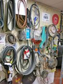 Wall of Belts & Abrasive Chop Saw Blades, etc.