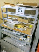 Shelf, w/ aluminum flats, rectangle & block w/ certs