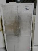 2-Door Cabinet, w/ laboratory glassware
