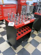 Huot Tool Scoot Tool Cart, w/ CAT 40 taper tool holders