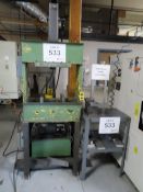 Approximately 50-Ton Downacting Hydraulic Motorized H-Frame Press