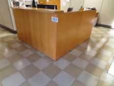 Wood Receptionist Area Desk