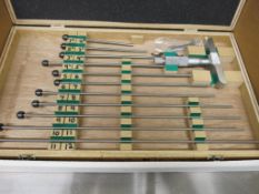 Mitutoyo (12) Piece Depth Gauge Set, 1-12