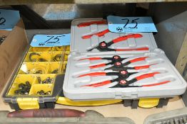 Lot-(1) Retainer Ring Service Kit and (1) KD Retaining Ring Tool Set