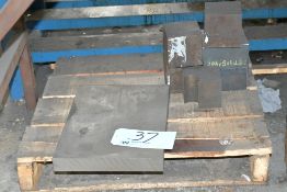 Lot-Steel Setup Block on (1) Pallet Under (1) Bench