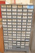 Lot-(2) 48-Bin Drawer Organizer Cabinets in (1) Stack with Base