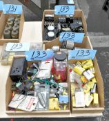 Lot-Various Fuses, Breakers, Plugs, Wire Nuts, Etc. in (4) Boxes and (1) Service Kit