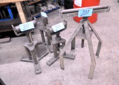 Lot-(4) Various Roller Feed Stock Stands