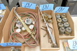 Lot-Oxygen/Acetylene Torches, Gauges, Hose, and TungTec 10112Eutalloy Products in (3) Boxes