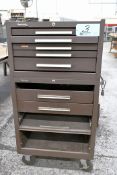 Lot-(1) Kennedy 3-Drawer (Missing (1) Drawer) Rolling Tool Chest with (1) Kennedy 5-Drawer Tool Box