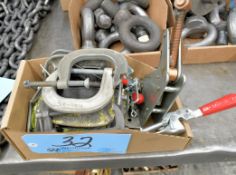 Lot-Various C-Clamps and Destaco Clamps in (1) Box