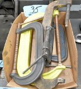 Lot-(5) Various Large C-Clamps in (1) Box