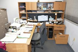 Lot-Desk with Hutch, Chair and Bookcase