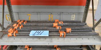 Lot-(6) Bar Clamps on (1) Shelf