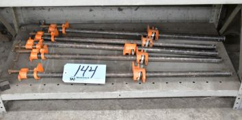 Lot-(5) Bar Clamps on (1) Shelf