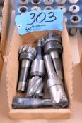 Lot-(5) Various R8 Tool Holders with Cutters in (1) Box