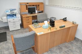 Lot-(2) Desks, (2) Chairs, Bookcase, Cabinet, (2) File Cabinets in (1) Office