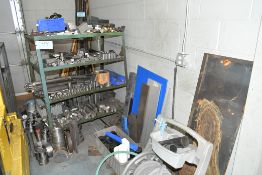 Lot-Various Alloy Cutoff Stock with Rack, Various Plastic Cutoffs, Bar Stock, and Pipes