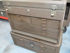 Lot-(1) Kennedy7-Drawer Machinist Tool Box with (1) 2-Drawer Stacker Box