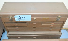 Lot-(1) Kennedy 8-Drawer Machinist Tool Box with (1) 2-Drawer Stacker Box