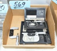 Lot-(3) Various Outside Micrometers in (1) Box