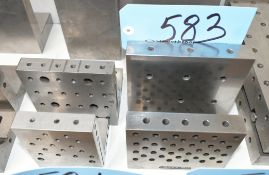 Lot-(4) Various Drilled and Tapped Angle Plates