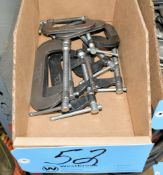 Lot-Various C-Clamps in (1) Box