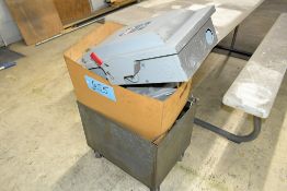 Lot-Various Electrical Components in (1) Portable Bin, (Upstairs)
