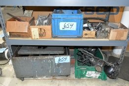 Lot-Machine Parts, Etc. on (2) Shelves, (Upstairs)