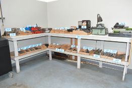 Lot-(1) Shelving Unit, (1) 2-Door Short Cabinet, (1) 10-Drawer Organizer Cabinet, and Etc.