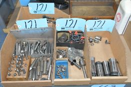 Lot-Collets, Centers, Drill Chuck, and Setup in (4) Boxes
