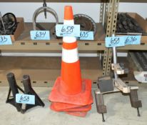 Lot-(2) Jack Stands, Pylons, and Gage Fixture, (Upstairs)