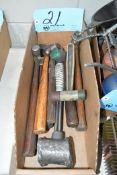 Lot-Various Ball Peen and Dead Blow Hammers in (1) Box