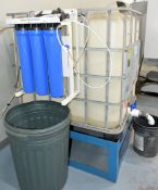 Reverse Osmosis System with Poly Tank and Stand with Extra Poly Tank (Upstairs)