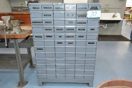Lot-Bolts, Washers, Springs, Screws, Acrylic Paints, etc. with (3) 24-Bin Organizer Cabinets