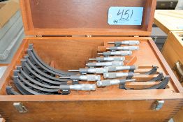 Brown & Sharpe 11-Piece Outside Micrometer Set with Case