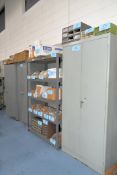 Lot-(3) 2-Door Storage Cabinets, (Contents Not Included), (Not to Be Removed Until Empty)