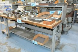 Lot-(1) Wood Top Work Bench and (2) Steel Top Work Benches, (Contents Not Included)