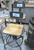 Lot-(2) Shop Stools with Back Supports