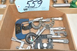 Lot-Various Small Outside Micrometers in (1) Box