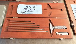 Brown & Sharpe Depth Micrometer Set with Case
