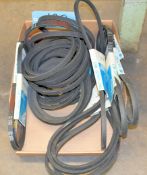Lot-Various Belts in (1) Box on Floor Under (1) Bench