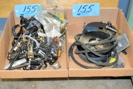 Lot-Various Bicycle Parts and Machine Parts in (2) Boxes on (1) Shelf