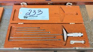 Brown & Sharpe Depth Micrometer Set with Case