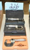 Lot-(3) 0-1' Outside Micrometers with Cases in (1) Row