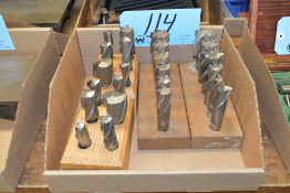 Lot-Single End Mills with (2) Stands in (1) Box