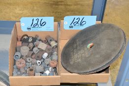 Lot-Die Grinding Stones and Abrasive Cutoff Wheels in (2) Boxes on (1) Shelf