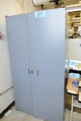 2-Door Hanging Parts Bin Cabinet with Bins, Overall Dimensions 38” wide x 24” deep x 71” tall