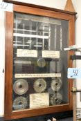 Vintage Drill and Milling Cutter Display Cabinet